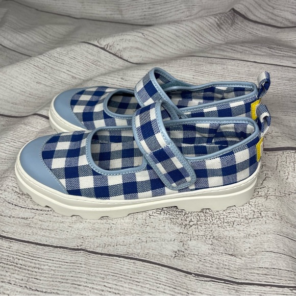 Big Kids Girls 5.5/38 Camper Brutus Blue White Mary Jane Shoes - Picture 3 of 6